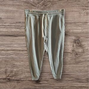 Vuori Gray Track Pants with Elastic Waistband and Tapered Ankles